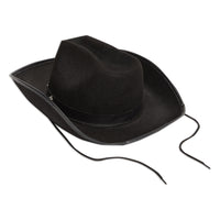 Black Cowboy Hat for Men with Silver Star Studs (One Size)