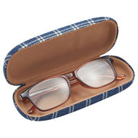 Hard Shell Sunglasses Case for Women, Eyeglass and Eyewear Holders in 4 Plaid Designs (4 Pack)