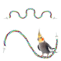 Colorful Bird Rope Perch for Parrots Playing, Chewing or Preening (35 In, 2 Pack)
