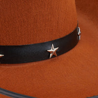 Felt Brown Cowgirl Hat for Women and Men, Costume Accessories (14.8 x 10.6 x 5.9 Inches)