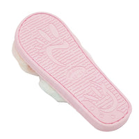 Fuzzy Flip Flops for Women, Pastel Tie Dye Slide Slippers (L, US Size 9)