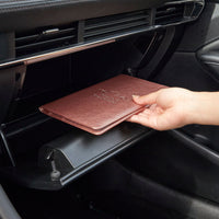 Car Registration and Insurance Holder, Vehicle Glove Box Organizer with 2 Floral Cup Coasters