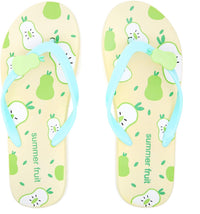 Green Pear Flip Flops for Women (Large, US Size 8.5)
