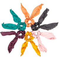 6-Piece Hair Scrunchies, Satin Silk Chiffon Elastic Hair Bands Scarfs Ties Secure Ponytails