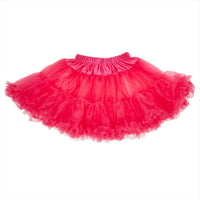 Hot Pink Tutu for Girls, Short Petticoat Skirt for Kids (Size Large)