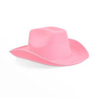 Pink Felt Cowboy Hat for, Women, Men, Cowgirl Costume, Western Party (Adult Size)