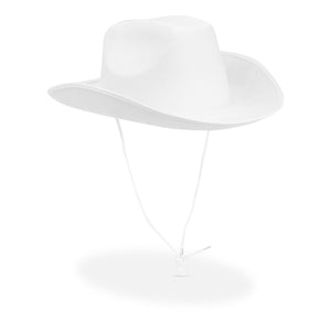 4 Pack Plain White Felt Cowboy Cowgirl Hat for Child Boys and Girls Halloween, Birthday Costume Party, One Size