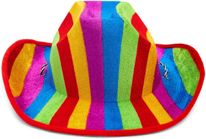 Rainbow Cowboy Hat for Pride Parade, Costume Party (Adults One Size)