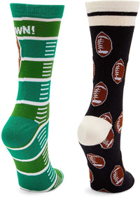 Football Crew Socks for Men and Women, Novelty Socks (One Size, 2 Pairs)