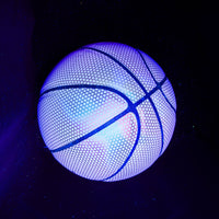 Glow in the Dark Basketball and Pump Set, Holographic Ball (9.5 In, 3 Pieces)