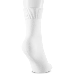 Turn Cuff Ankle Socks for School Uniforms (Teens, White, 7 Pairs)