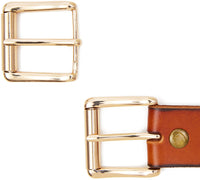Gold Metal Snap Belt Refill Buckles for Leather Belt Craft (1.8 x 2 in, 2 Pk)