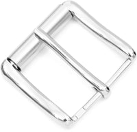 Silver Snap Belt Refill Buckles (1.8 x 2 in, 2 Pack)
