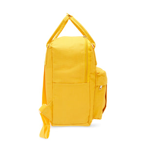 Mini Square Backpack for Women, Small Mango Yellow Bag (9 x 12 Inches)