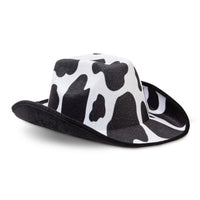 4 Pack Black and White Cow Print Cowboy Hat for Adults (One Size)