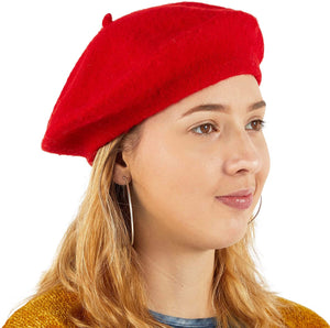 Zodaca French Beret Hats for Women, Knit Fashion Caps for Adults in 3 Colors (3 Pack)