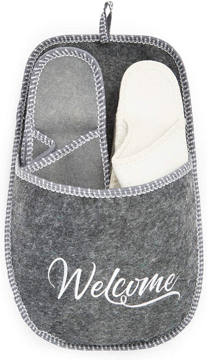 Zodaca House Guest Slippers for Adults, Fleece, One Size (Grey, White, 6 Pairs)
