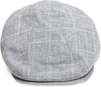 Zodaca Newsboy Hats for Men, Grey Flat Caps (Large, 2 Pack)