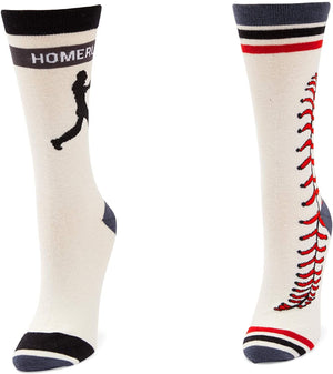Baseball Crew Socks for Men and Women, Novelty Socks (One Size, 2 Pairs)