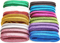 Glitter Shoelaces for Kids, 12 Colors (47 Inches, 12 Pairs)