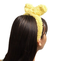 Knotted Furry Headband with Bow for Women, 6 Colors (6-Pack)