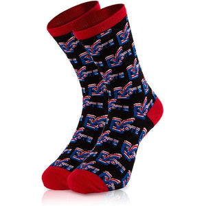 Patriotic Crew Socks for Memorial Day, Flag Day, July 4th (Adult Size, 3 Pairs)