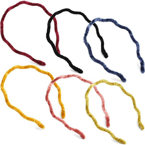 Furry Velvet Headbands for Women in 6 Colors (6-Pack)