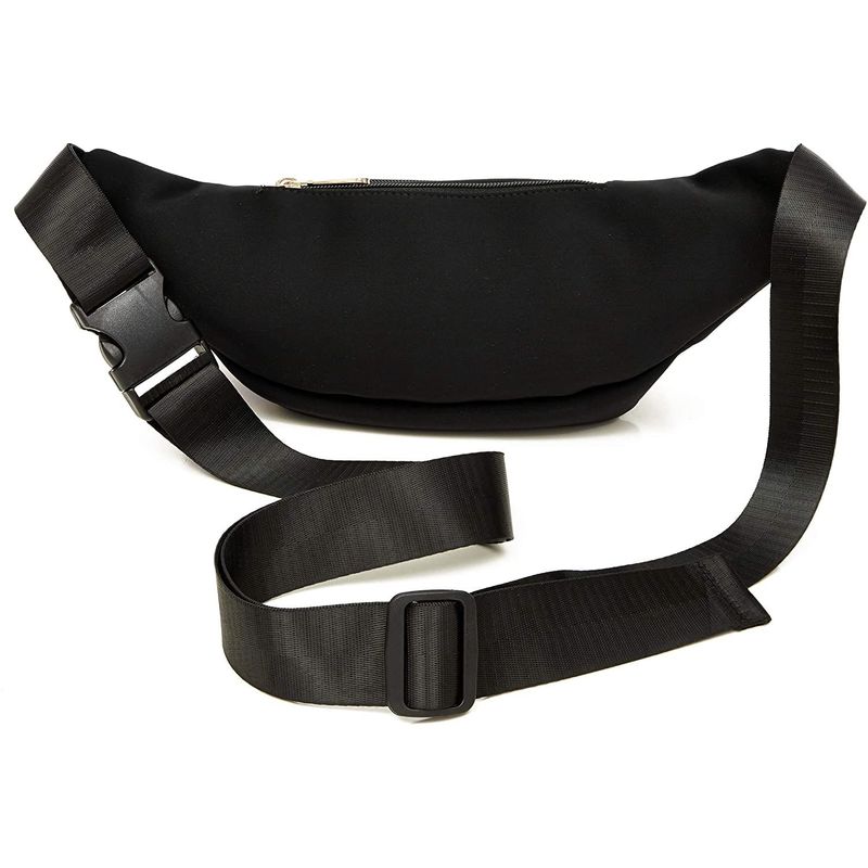 Black Plus Size Fanny Pack with Adjustable Strap 34-60 Inches 