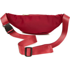 Burgundy Plus Size Fanny Pack with Adjustable Strap 34-60 Inches, Expands to 5XL