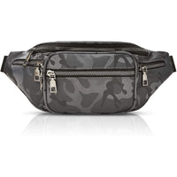 Grey Camouflage Plus Size Fanny Pack with Adjustable Strap 29-49 Inches