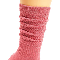 Warm Knitted Slouch Socks for Women in 5 Colors (US Size 7-10, 5 Pairs)