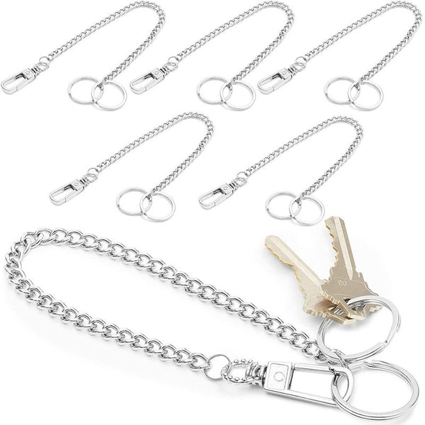 Heavy Duty Pocket Keychain with Lobster Clasp (13 In, 6-Pack)