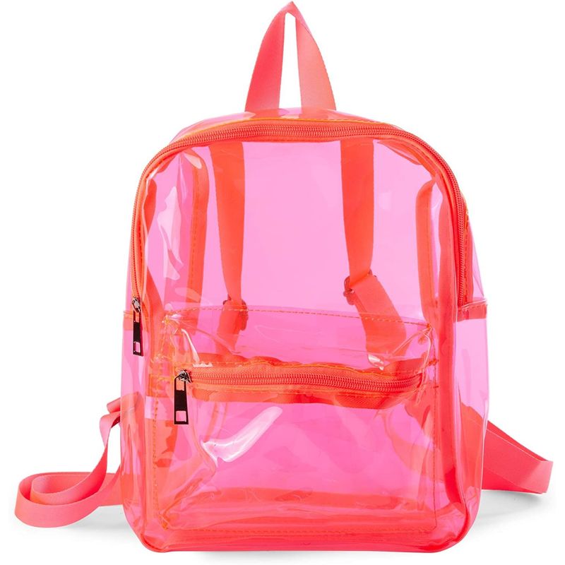 Hot pink clear backpack Clearance