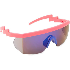 Neon 80's Sunglasses for Rave Accessories, Rimless Mirrored Glasses (3 Pack)