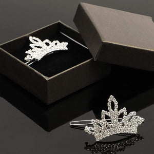 2.5 x 1.4 Inch Dog Crown with White Rhinestone, Small Pet Tiara (2 Pack)