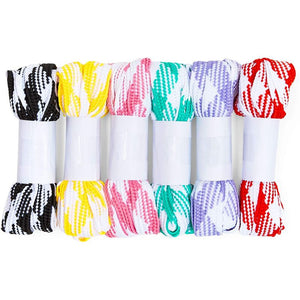 Flat Shoe Laces for Sneakers, Gingham Plaid Shoelaces (52 In, 6 Pairs)