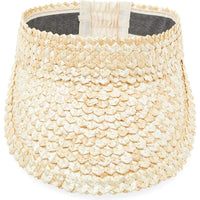 Straw Visor for Women and Men, Unisex Gardening Hat (4.5 x 22 in) Beige