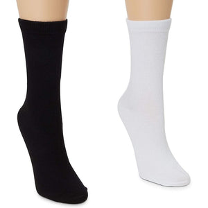 Bamboo Crew Socks, Black, White, Grey (7 Pairs)