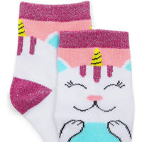 Girls Novelty Socks, Unicorn Designs (12 Pairs, Ages 4 - 6)
