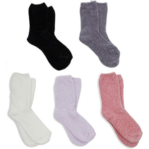 Warm Fuzzy Chenille Crew Socks for Women (5 Pairs)