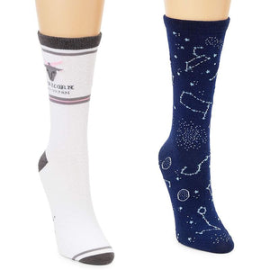 Zodiac Gifts, Capricorn Socks (Unisex, 2 Pairs)