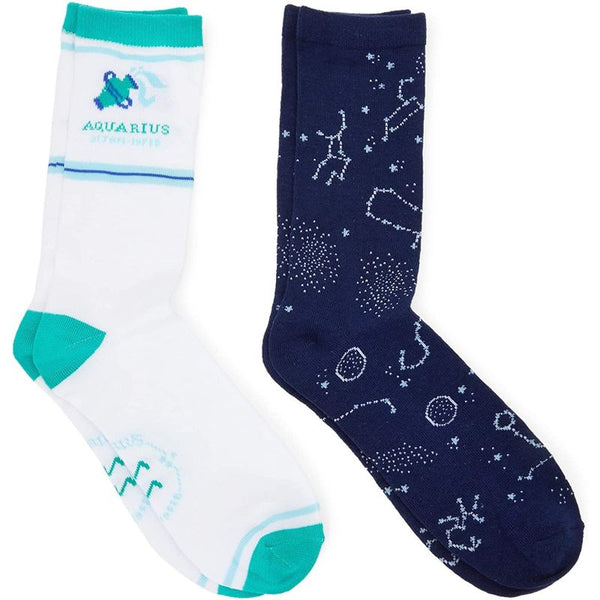 Zodiac Gifts, Aquarius Socks (Unisex, 2 Pairs)