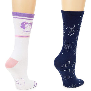 Zodiac Gifts, Gemini Socks (Unisex, 2 Pairs)