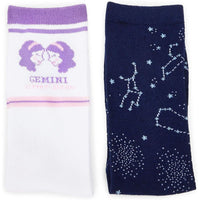 Zodiac Gifts, Gemini Socks (Unisex, 2 Pairs)