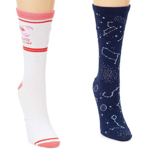 Scorpio Zodiac Sign Crew Socks for Women and Men (2 Pairs)