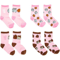 Fast Food Lovers Crew Socks for Girls, Fun Gift Set (One Size, 12 Pairs)