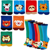 Animal Crew Socks for Men and Women, Novelty Socks (One Size, 7 Pairs)