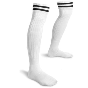 White Knee High Soccer Socks (Unisex, Large, 3 Pairs)