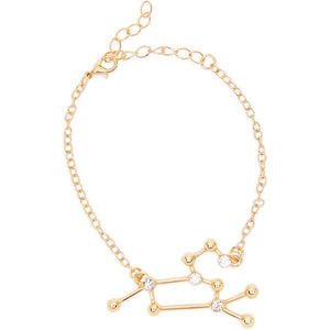 Leo Zodiac Necklace and Bracelet, Astrology Jewelry Set for Women (2 Pieces)