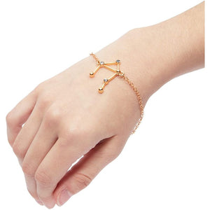 Libra Zodiac Necklace and Bracelet, Astrology Jewelry Set for Women (2 Pieces)